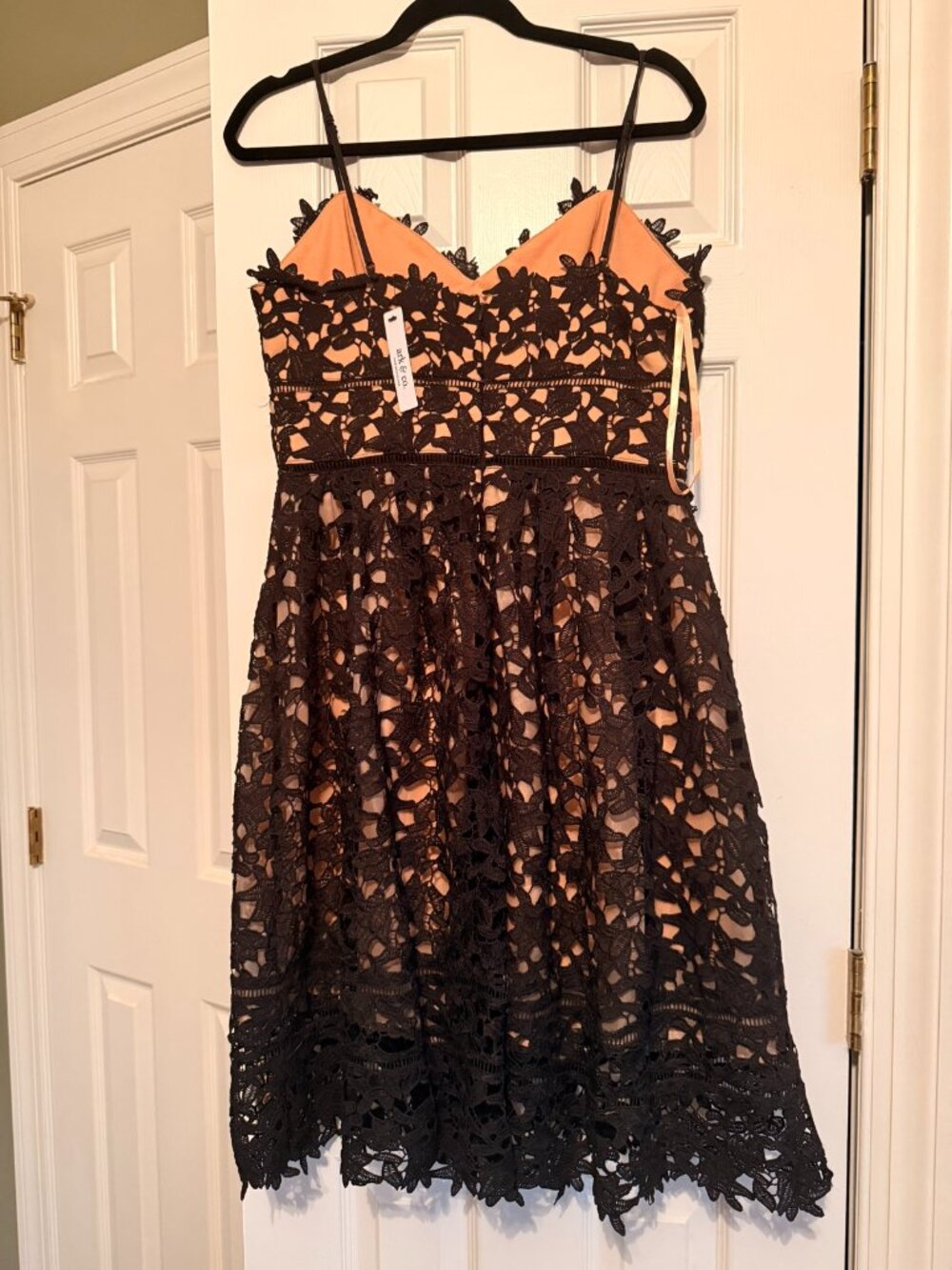 NWT Ark & Co Black Lace Midi Dress, Size L